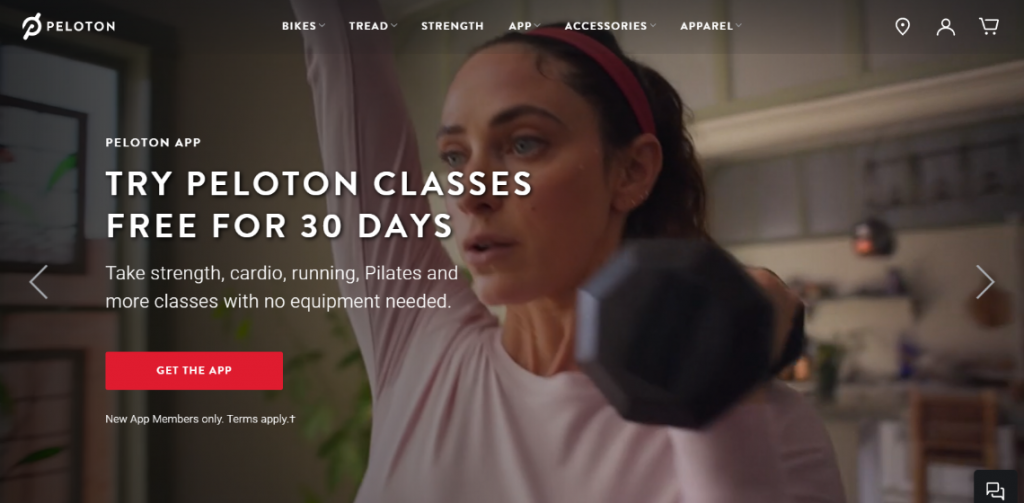 best fitness streaming services - peloton